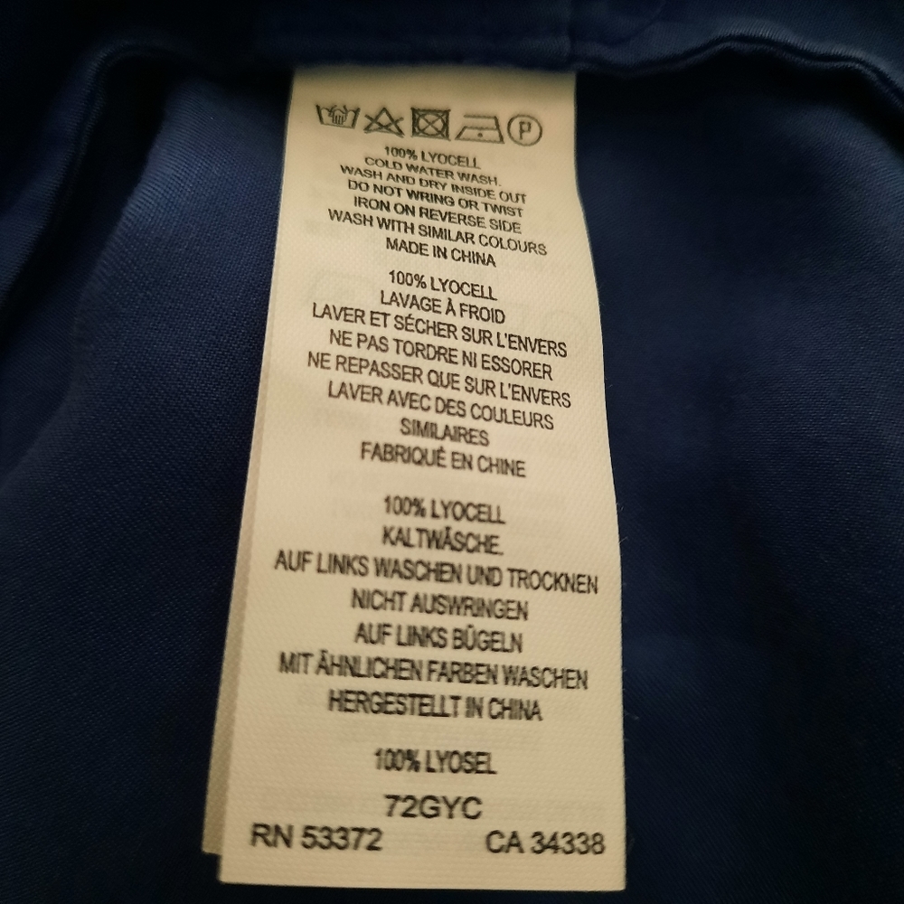 Navy Ruffle Neck Top - Picture 5 of 5